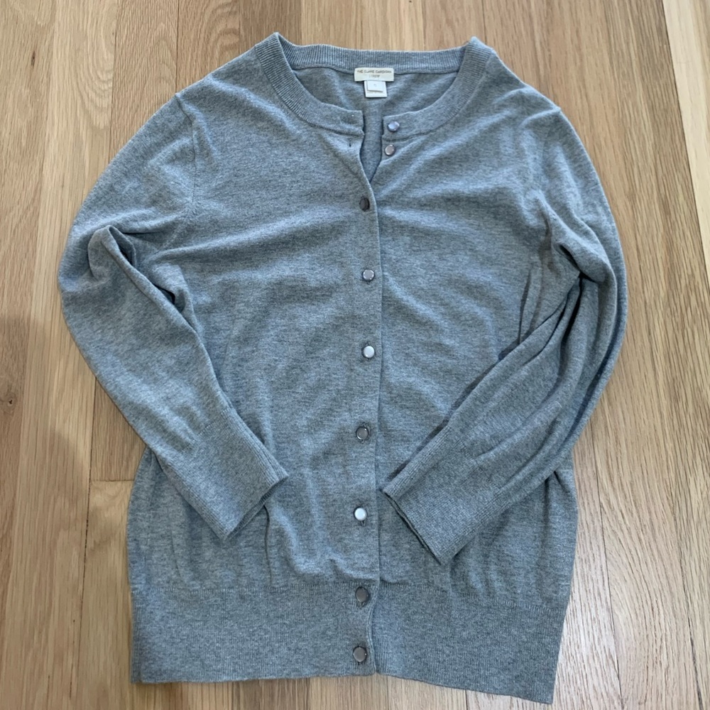 J Crew gray cardigan
